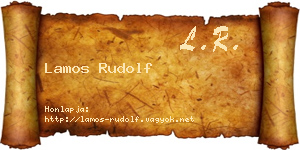 Lamos Rudolf névjegykártya